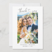 Met handschrift Eenvoudige foto Hartelijk dank Bedankkaart (Voorkant)