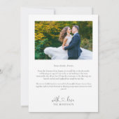 Met handschrift Eenvoudige foto Hartelijk dank Bedankkaart (Achterkant)