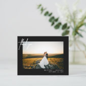 Met handschrift Eenvoudige foto Hartelijk dank zwa Briefkaart (Staand voorkant)