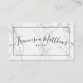 Met handschrift Marmer Modern Elegant Visitekaartje