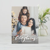 Met handschrift met Kerstmis 2 Aangepaste notitie Feestdagenkaart (Staand voorkant)