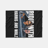 Met Harris en WAlzheimer President Kamala Harris Fleece Deken (Voorkant (Horizontaal))