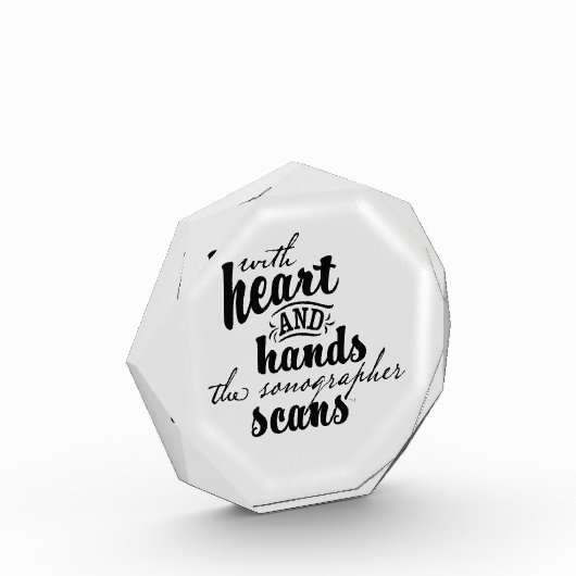 Met hart en handen de Sonographer scans Fotoblokken (Links)