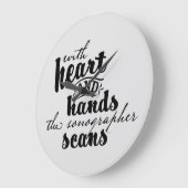 Met hart en handen de Sonographer scans Grote Klok (Hoek)