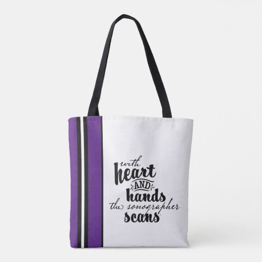 Met hart en handen de Sonographer scans Tote Bag (Achterkant)