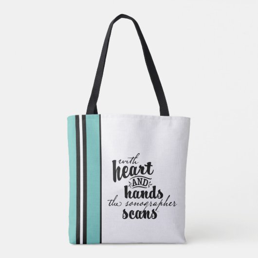Met hart en handen de Sonographer scans Tote Bag (Achterkant)