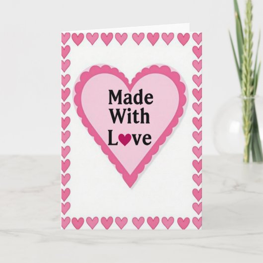 Met Hart Gemaakt Met Liefde Kaart (Voorkant)