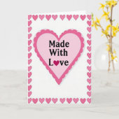 Met Hart Gemaakt Met Liefde Kaart (Gele Bloem)
