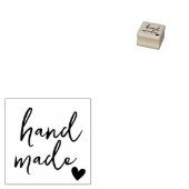 Met Hart Handgemaakte Script Rubberstempel (Gestempeld)