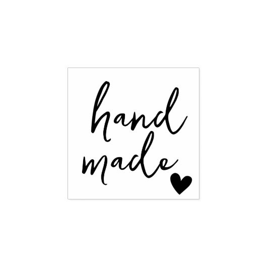 Met Hart Handgemaakte Script Rubberstempel (Afrduk)