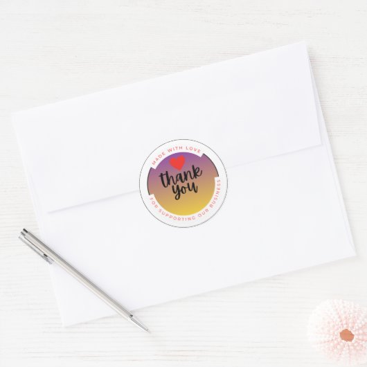 Met Hart Sticker – Minimaal Cute Liefde  (Envelop)