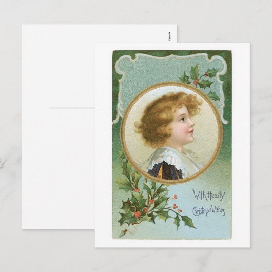 Met hartelijke kerstwensen feestdagenkaart (Voorkant / Achterkant)