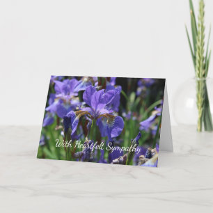 Met hartgevoede sympathie brengt bloemen mee kaart