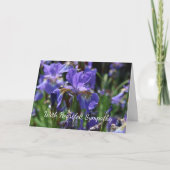 Met hartgevoede sympathie brengt bloemen mee kaart (Voorkant)