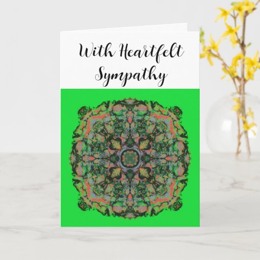 Met hartgevoede sympathie kaart (Gele Bloem)