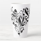 met hartstencil snijdende romance latte mok (Voorkant)