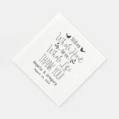 Met heel mijn hart mijn hele leven bruiloft servetten (Hoek)