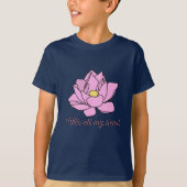 Met heel mijn hart roze lotus bloem kunst t-shirt (Voorkant)