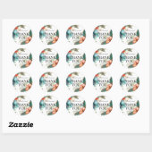 Met heel ons hart Hibiscus Serenade Paradise Ronde Sticker (Vel)