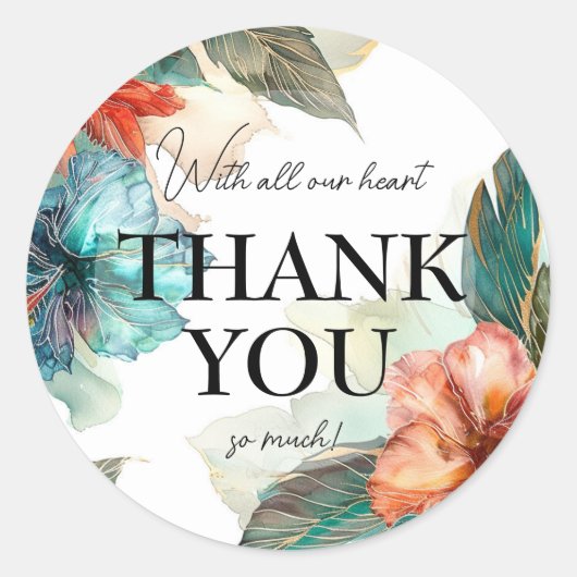 Met heel ons hart Hibiscus Serenade Paradise Ronde Sticker (Voorkant)