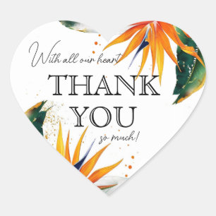 Met heel ons hart... Vogels van het Paradijs Bliss Hart Sticker