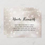 Met hemelsterren ben je mijn godvaders voorstel kaart (Voorkant / Achterkant)