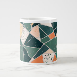 met het abstracte geometrische motief grote koffiekop
