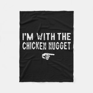 Met het bijpassende luie kipnuggetkostuum fleece deken