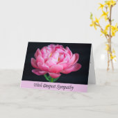 Met het diepste sympathie roze Peony-Kaart Kaart (Gele Bloem)