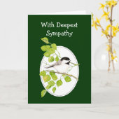Met het diepste sympathie voor Chickadee - Waterve Kaart (Gele Bloem)