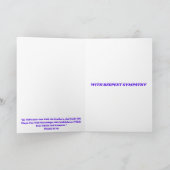 Met het diepste sympathie Wenskaart Kaart (Binnen)