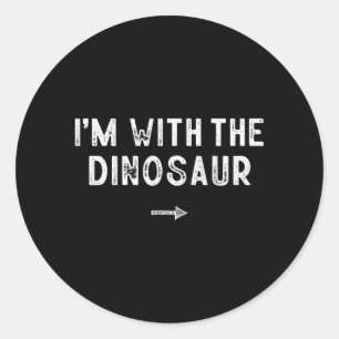 Met het dinosaurus kostuum bijpassende luie Hallow Ronde Sticker