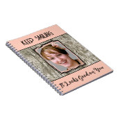 Met het effect Faux grijs hout blijft je lachen op Notitieboek (Rechterzijde)