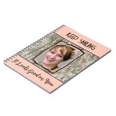 Met het effect Faux grijs hout blijft je lachen op Notitieboek (Linkerzijde)