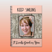 Met het effect Faux grijs hout blijft je lachen op Notitieboek