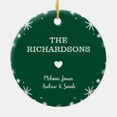 Met het grappige toiletpapier met kerstmis keramisch ornament (Achterkant)