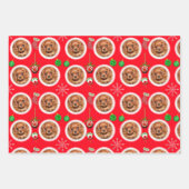 Met het kerstcadeaupatroon op het fotopatroon word inpakpapier vel (Voorkant 3)