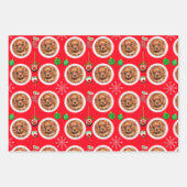 Met het kerstcadeaupatroon op het fotopatroon word inpakpapier vel (Voorkant 2)