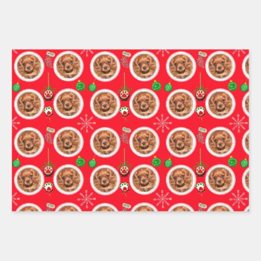 Met het kerstcadeaupatroon op het fotopatroon word inpakpapier vel (Voorkant 2)