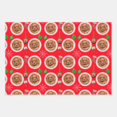 Met het kerstcadeaupatroon op het fotopatroon word inpakpapier vel (Voorkant)