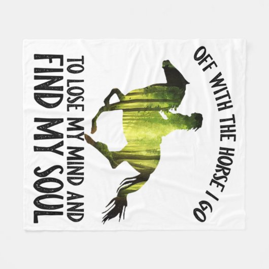 Met het paard ga ik mijn modembos verliezen. fleece deken (Voorkant (Horizontaal))