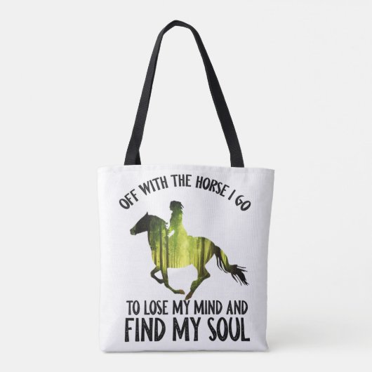 Met het paard ga ik mijn modembos verliezen. tote bag (Achterkant)