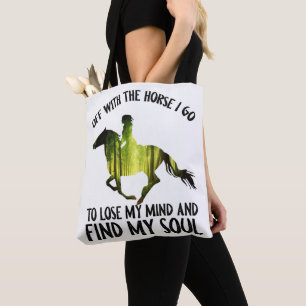 Met het paard ga ik mijn modembos verliezen. tote bag