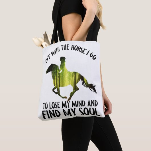 Met het paard ga ik mijn modembos verliezen. tote bag (Dichtbij)