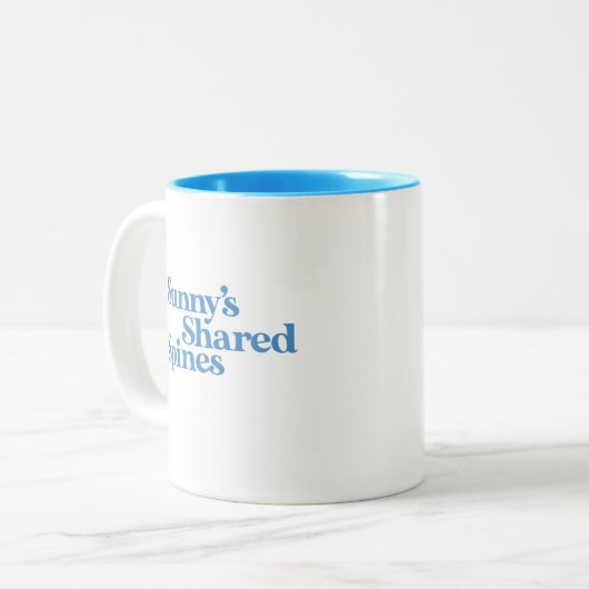 Met het recht behandeld Blauw van de Mok van twee- (Voorkant links)