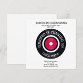 Met het thema Groovy Disco Birthday Uitnodiging (Voorkant / Achterkant)