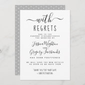 Met het zwarte en witte huwelijk uitgesteld kaart (Voorkant / Achterkant)