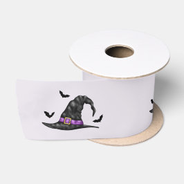 Met Hoed Met Vleermuizen Op Sering Background Hall Satijnen Lint