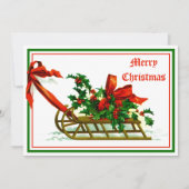  met Holly Kerstmis Feestdagenkaart (Voorkant)