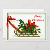  met Holly Kerstmis Feestdagenkaart (Voorkant / Achterkant)